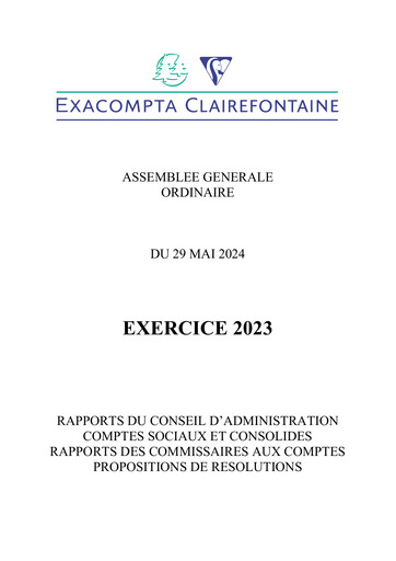 Thumbnail Exacompta Clairefontaine Annual Report 2023