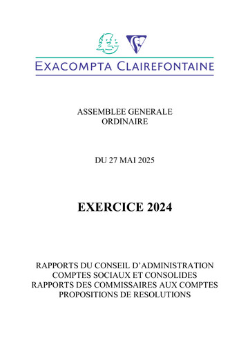 Thumbnail Exacompta Clairefontaine Annual Report 2024