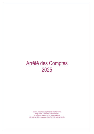 Thumbnail Gévelot SA Financial Report 2025