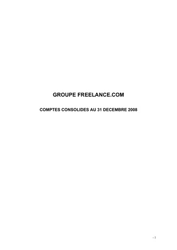 Vorschaubild Freelance.com SA Finanzmitteilung 2008