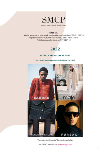 Thumbnail SMCP S.A. Half-year Report 2022-h1