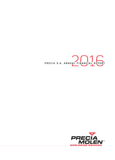 Miniature Precia S.A. Rapport financier 2016