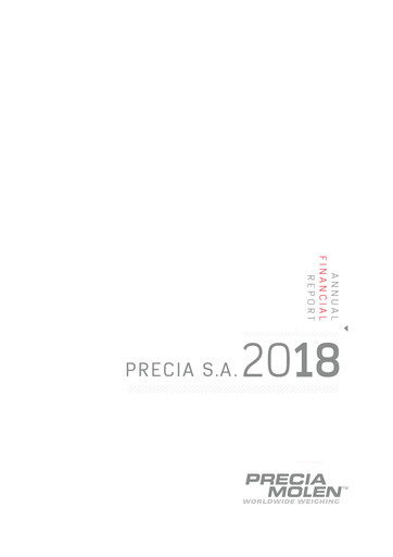 Miniature Precia S.A. Rapport financier 2018