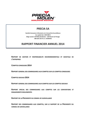 Thumbnail Precia S.A. Financial Report 2014