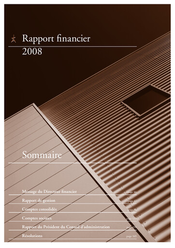 Thumbnail Société de la Tour Eiffel Financial Report 2008