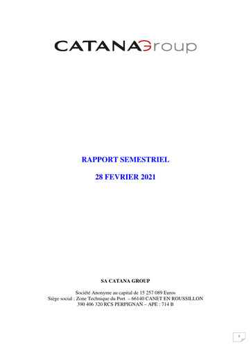 Thumbnail Catana Group Half-year Report 2020-2021