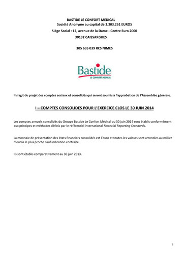 Miniature Bastide Le Confort Médical Rapport annuel 2014