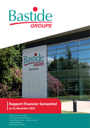 Thumbnail Bastide Le Confort Médical Half-year Report 2022-h2