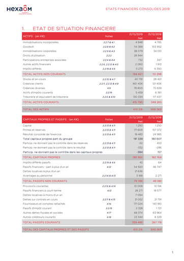Thumbnail Hexaom Financial Statement 2019