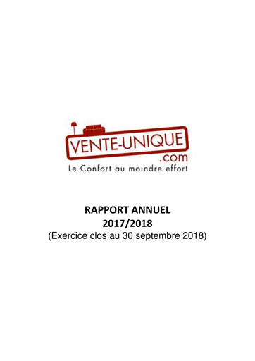 Thumbnail Vente-Unique.com Annual Report 2017-2018