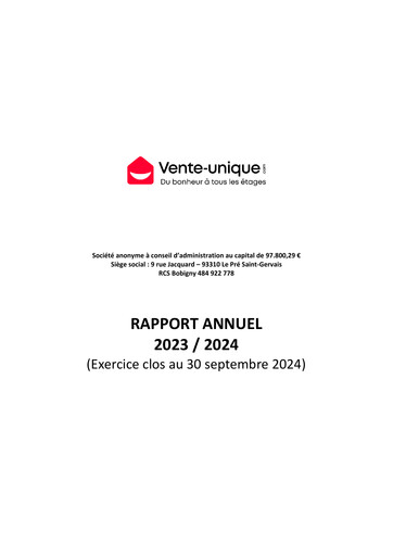 Thumbnail Vente-Unique.com Annual Report 2023-2024