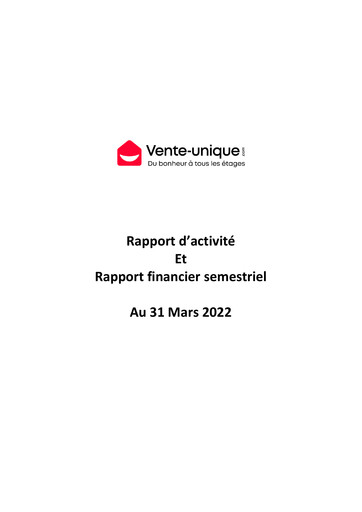 Thumbnail Vente-Unique.com Half-year Report 2021-2022