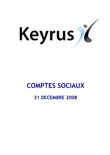 Thumbnail Keyrus Financial Report 2008