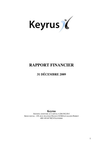 Thumbnail Keyrus Financial Report 2009