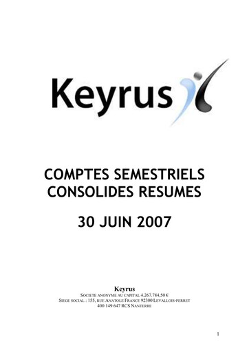 Thumbnail Keyrus Half-year Report 2007-h1