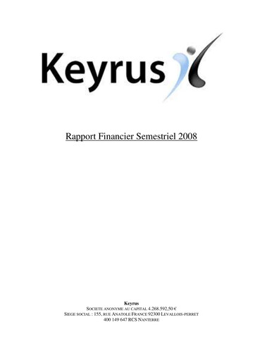 Thumbnail Keyrus Half-year Report 2008-h1