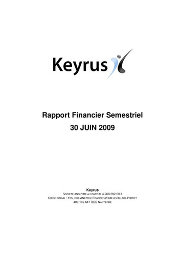 Thumbnail Keyrus Half-year Report 2009-h1