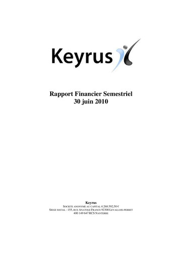 Thumbnail Keyrus Half-year Report 2010-h1