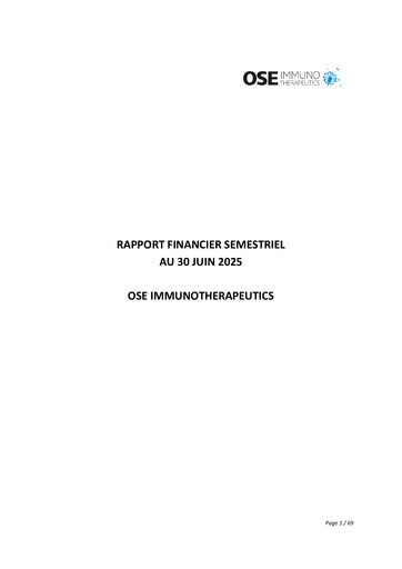 Thumbnail OSE Immunotherapeutics Half-year Report 2025-h1