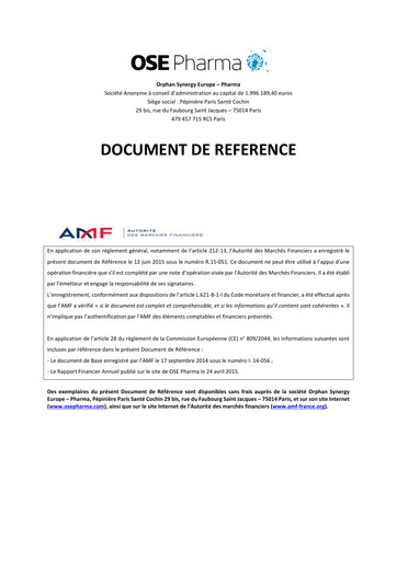 Thumbnail OSE Immunotherapeutics Universal Registration Document 2014