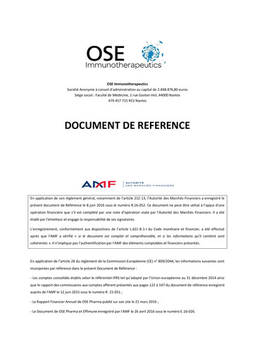 Thumbnail OSE Immunotherapeutics Universal Registration Document 2015
