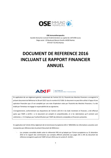 Thumbnail OSE Immunotherapeutics Universal Registration Document 2016