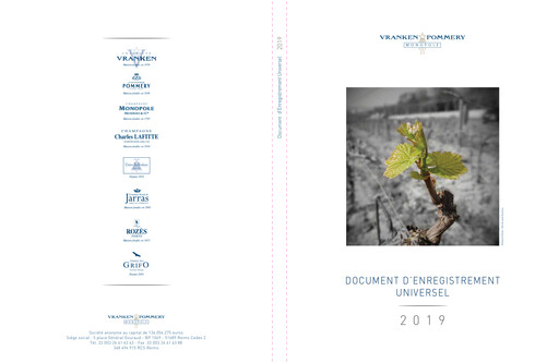 Thumbnail Vranken-Pommery Monopole Universal Registration Document 2019