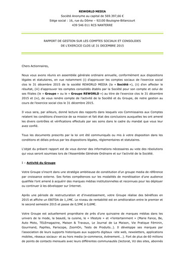 Thumbnail Reworld Media Annual Report 2015