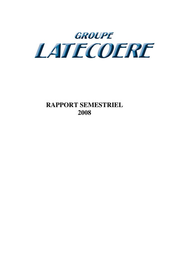 Miniature Latécoère S.A. Rapport semestriel 2008-h1