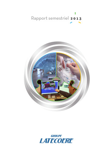 Miniature Latécoère S.A. Rapport semestriel 2013-h1