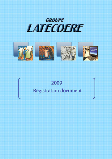 Thumbnail Latécoère S.A. Universal Registration Document 2009