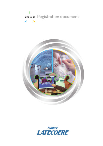 Thumbnail Latécoère S.A. Universal Registration Document 2012