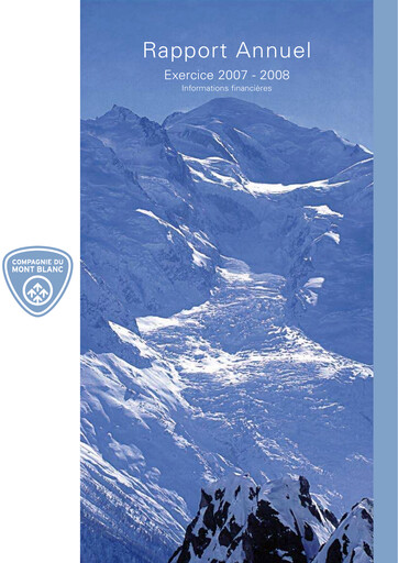Thumbnail Compagnie Du Mont-Blanc Annual Report 2007-2008