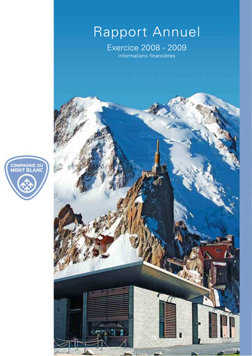 Thumbnail Compagnie Du Mont-Blanc Annual Report 2008-2009