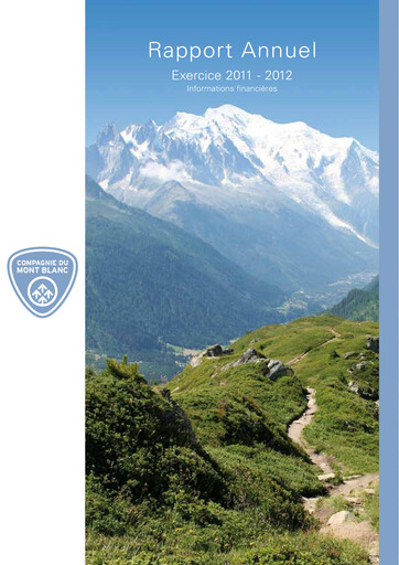 Thumbnail Compagnie Du Mont-Blanc Annual Report 2011-2012