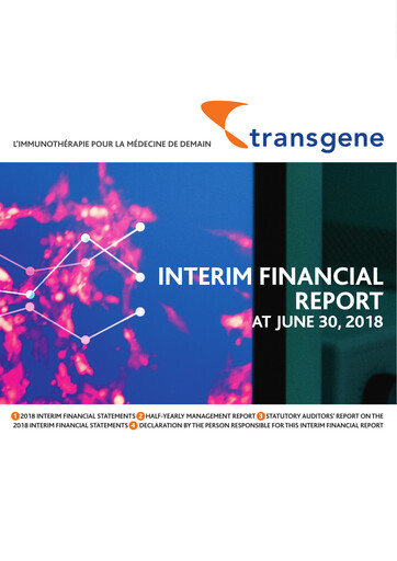 Thumbnail Transgene SA Financial Statement 2018-h1