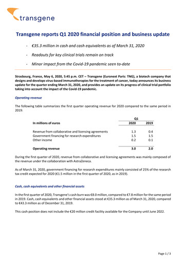 Thumbnail Transgene SA Quarterly Report 2020-q1