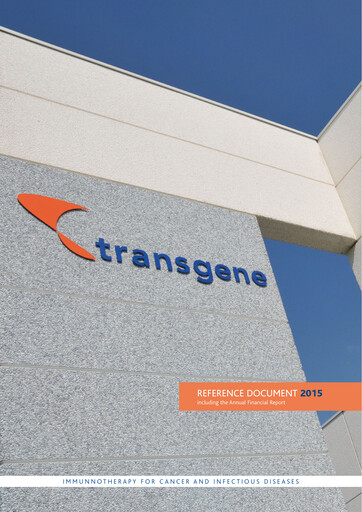 Thumbnail Transgene SA Universal Registration Document 2015