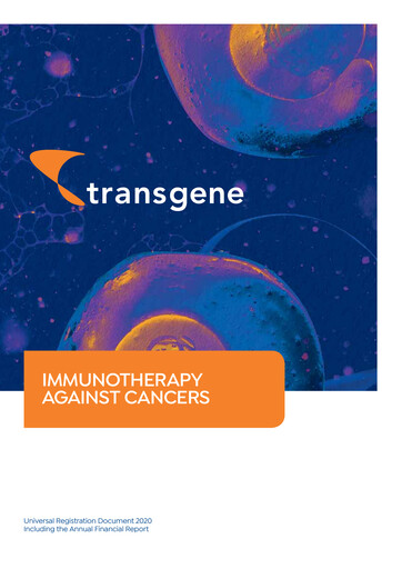 Thumbnail Transgene SA Universal Registration Document 2020