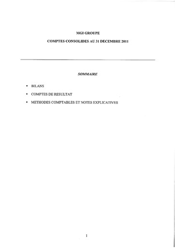 Thumbnail MGI Digital Technology Financial Statement 2011