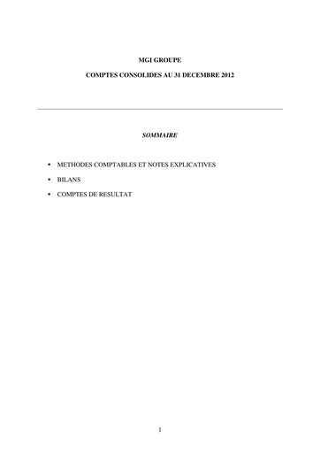 Thumbnail MGI Digital Technology Financial Statement 2012