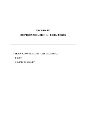 Thumbnail MGI Digital Technology Financial Statement 2013