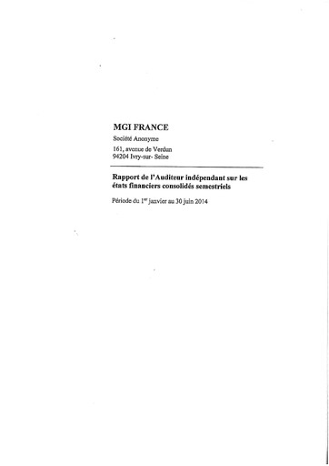 Thumbnail MGI Digital Technology Half-year Report 2014-h1