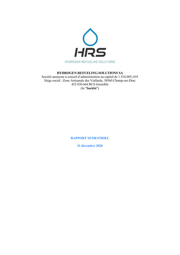 Thumbnail Hydrogen-Refueling-Solutions Half-year Report 2020-2021