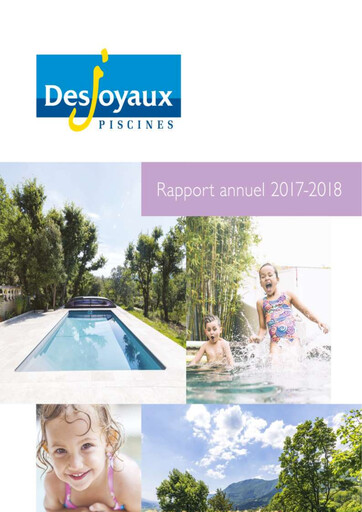 Thumbnail Piscines Desjoyaux Annual Report 2017-2018