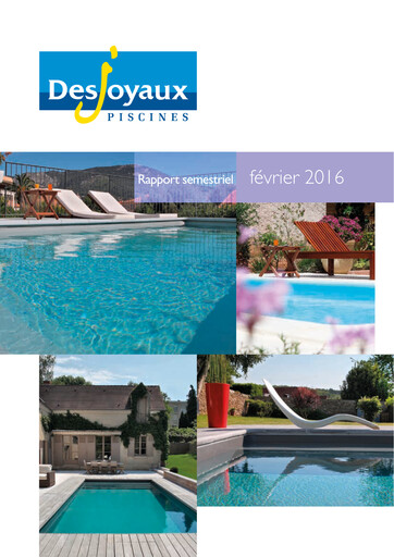 Thumbnail Piscines Desjoyaux Half-year Report 2015-2016
