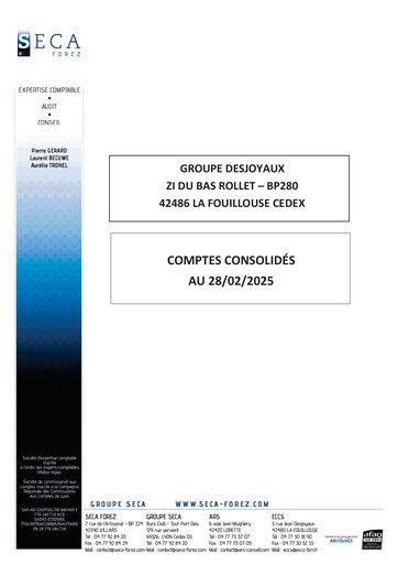 Thumbnail Piscines Desjoyaux Half-year Report 2024-2025
