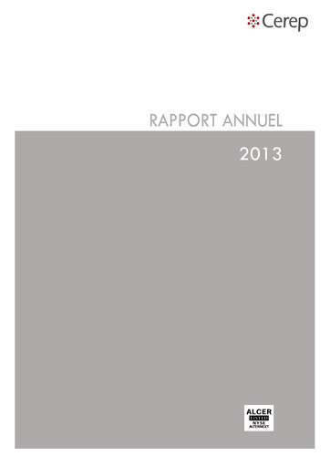 Miniature Eurofins-Cerep Rapport annuel 2013