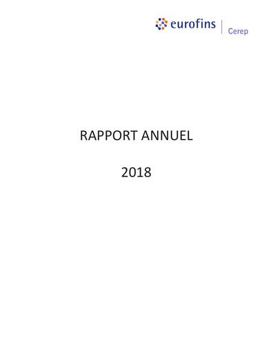 Miniature Eurofins-Cerep Rapport annuel 2018