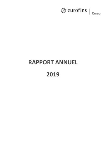 Miniature Eurofins-Cerep Rapport annuel 2019